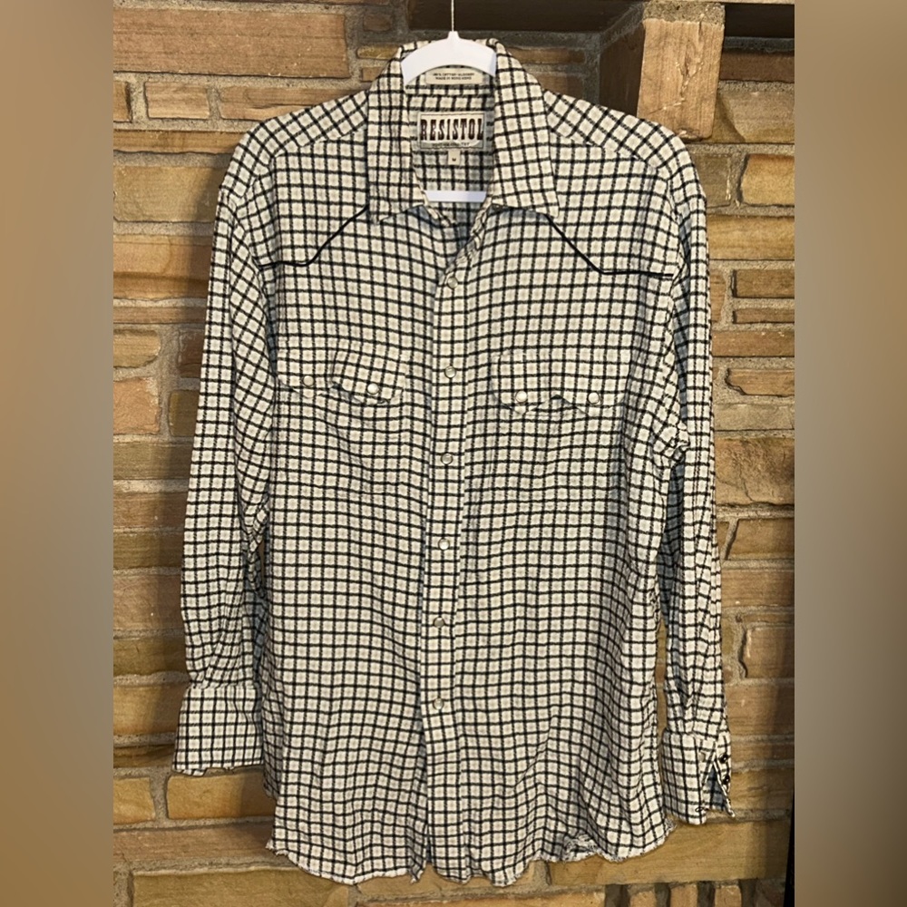 Resistol vintage country men's western shirt‎ sz M